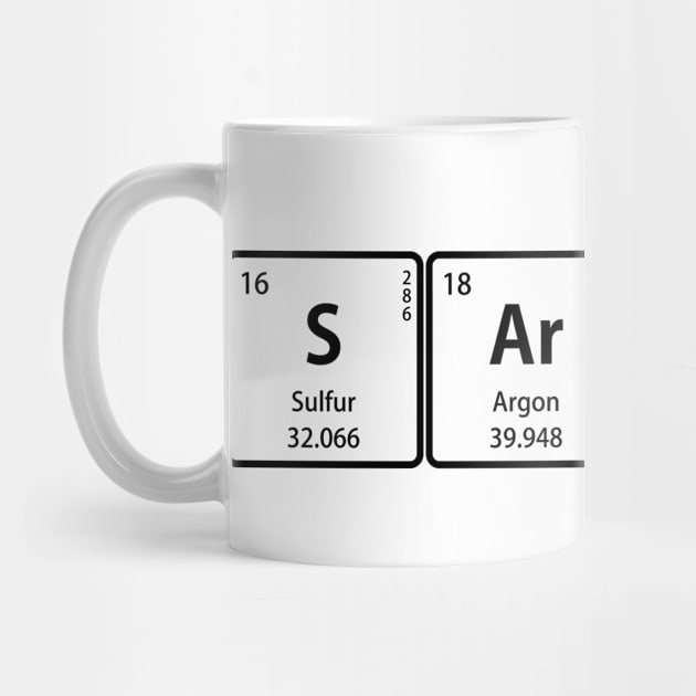 SArCaSm With Periodic Table Element Symbols by sciencenotes